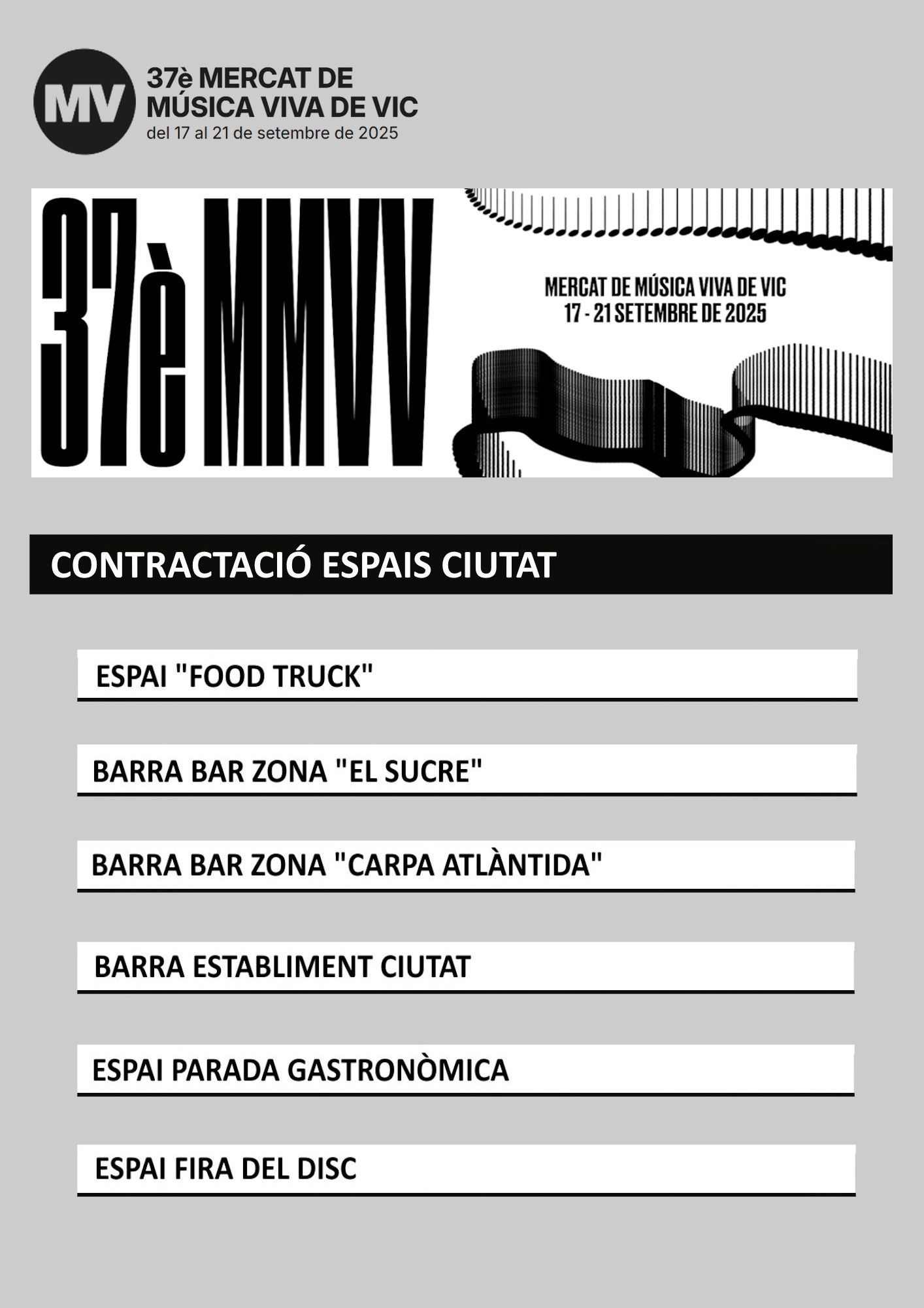 ESPAIS MMVV 2025