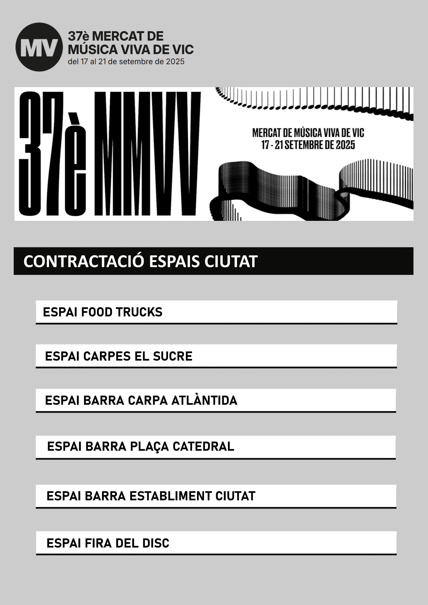 ESPAIS MMVV 2025